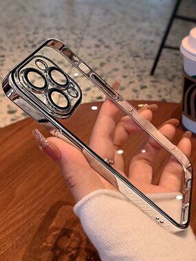 Silver Chrome Clear Phone Case